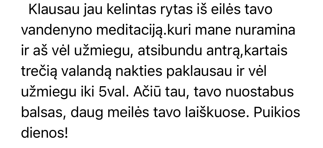 Klausytojos laiškas: atsibundu antrą, kartais trečią valandą nakties, paklausau ir vėl užmiegu iki 5 val.